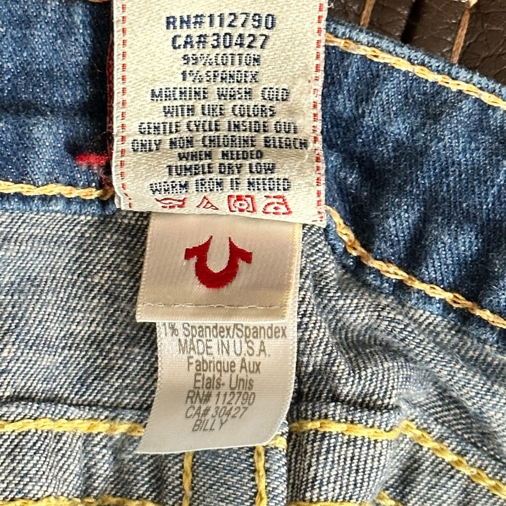 True Religion Billy World Tour Diamond Jeans Women’s SZ 28 - Picture 10 of 11